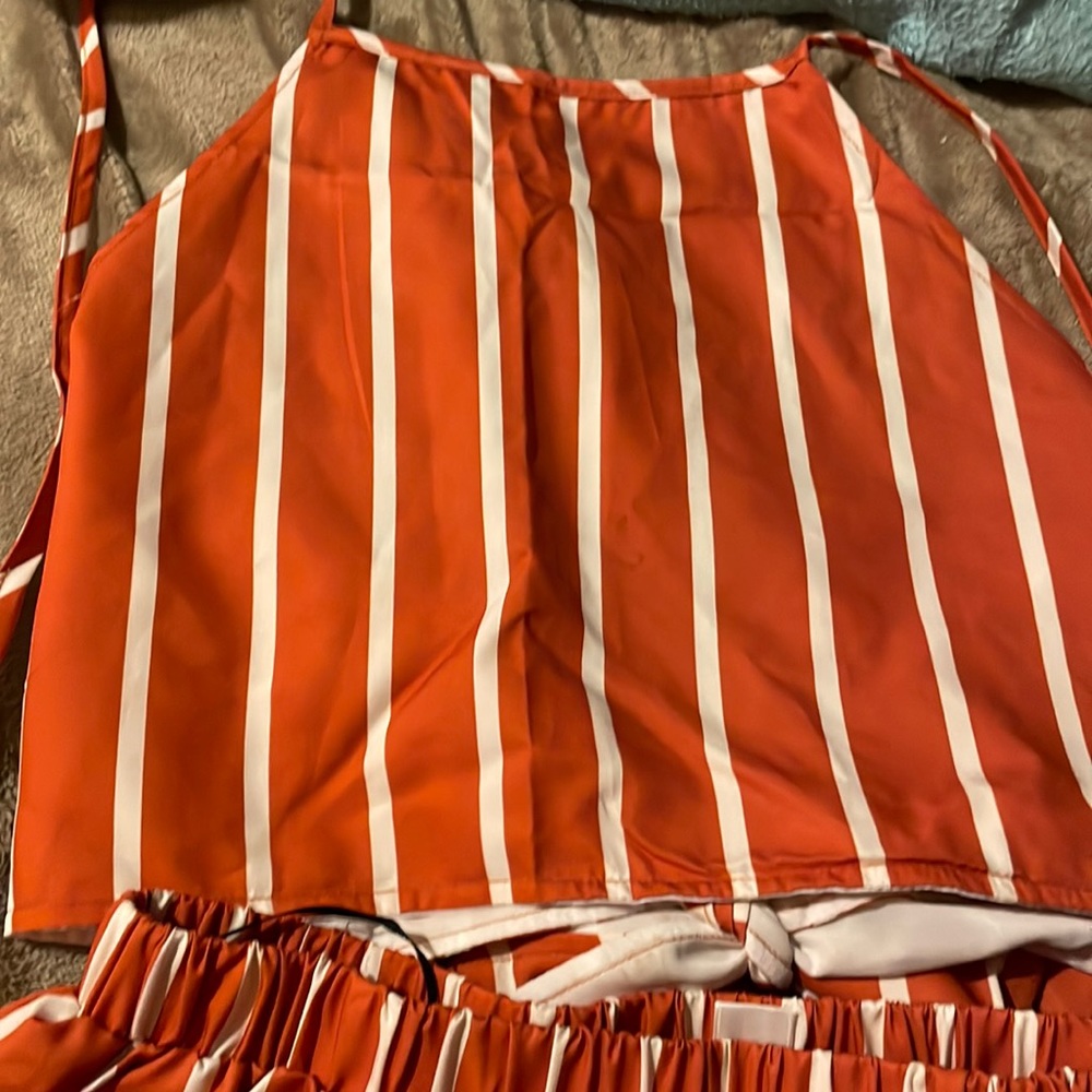 Polyester two-piece swimsuit shirts set